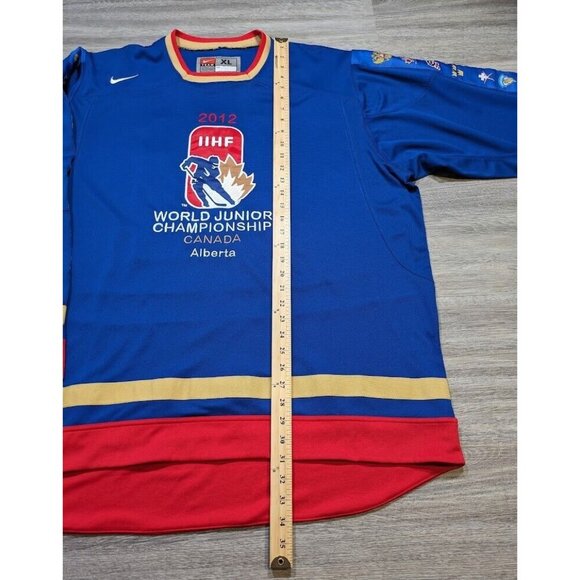 Nike XL World Junior Championship 2012 IIHF Alberta Canada Hockey Jersey Blue - Picture 9 of 10